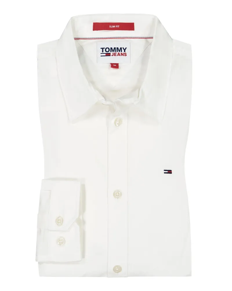 Tommy Hilfiger Hemd mit Stretchanteil, Slim Fit in Weiß