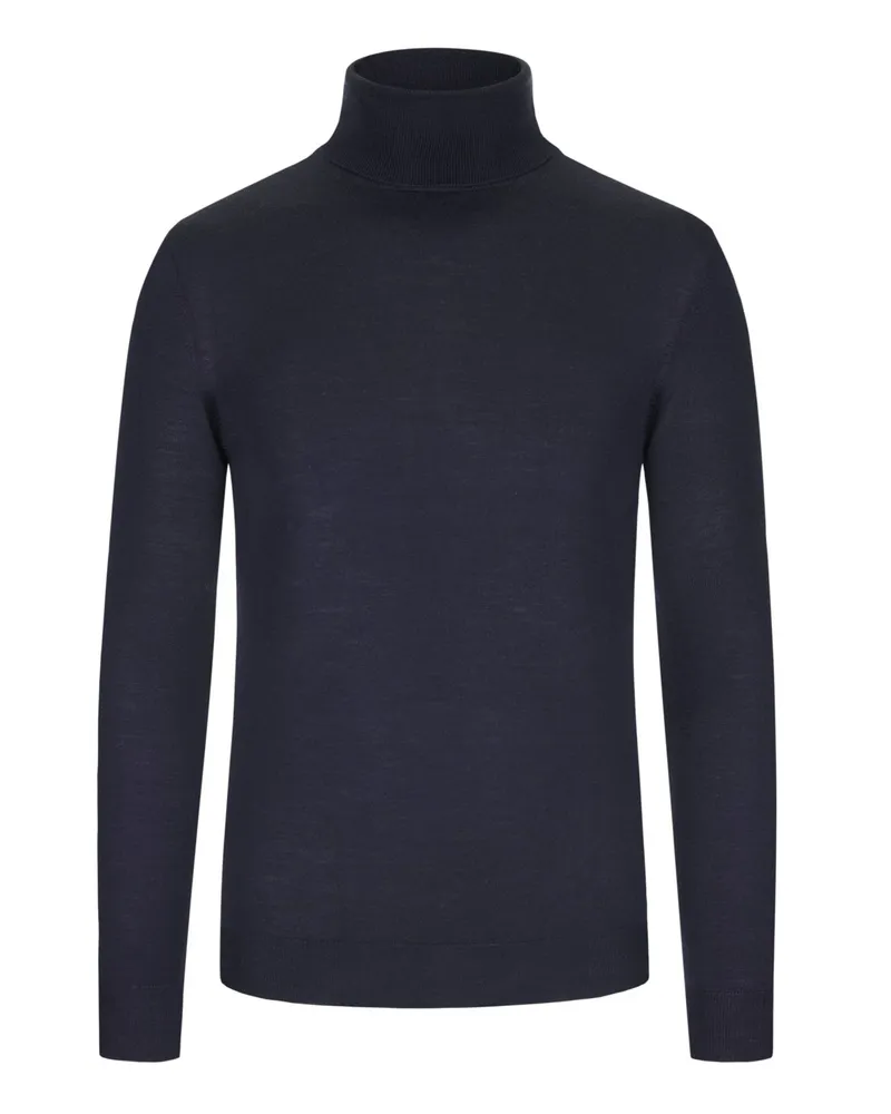 Filippo de Laurentiis Rollkragenpullover in Super-120-Merinowolle in Marine