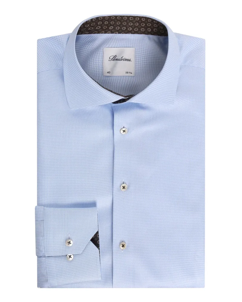 Stenströms Hemd aus Twofold Super Cotton, Regular Fit in Hellblau