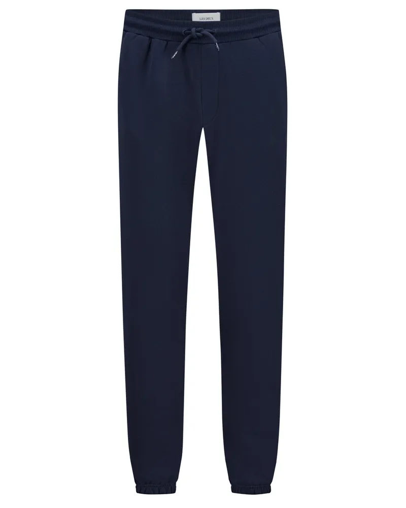 LES DEUX Sweatpants mit Logo-Stickerei in Marine