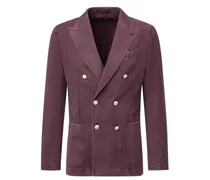 Ungefüttertes Zweireiher-Sakko mit Struktur, Shaped Fit in