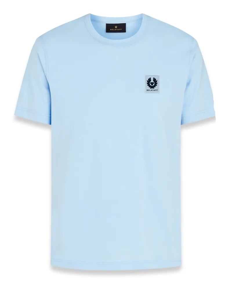 Belstaff T-Shirt aus Baumwolle mit Logo-Aufnäher in Hellblau