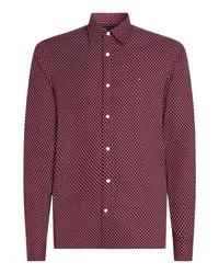 Tommy Hilfiger Hemd THFlex mit Stretchanteil, Slim Fit Bordeaux