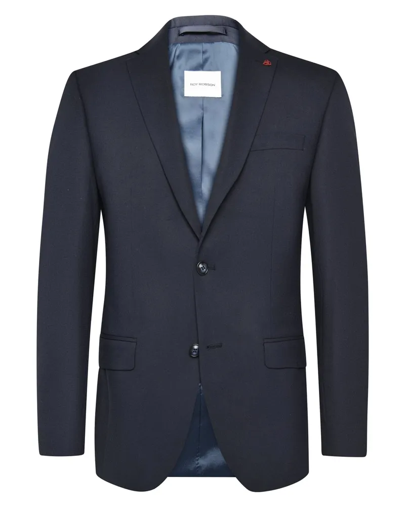 Roy Robson Einreihiges Sakko aus Tech-Flanell mit Reverskragen, Slim Fit in Marine