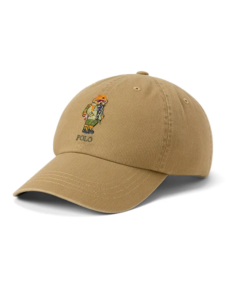 Ralph Lauren Cap aus Baumwolle mit Polo-Bear-Aufnäher in Khaki