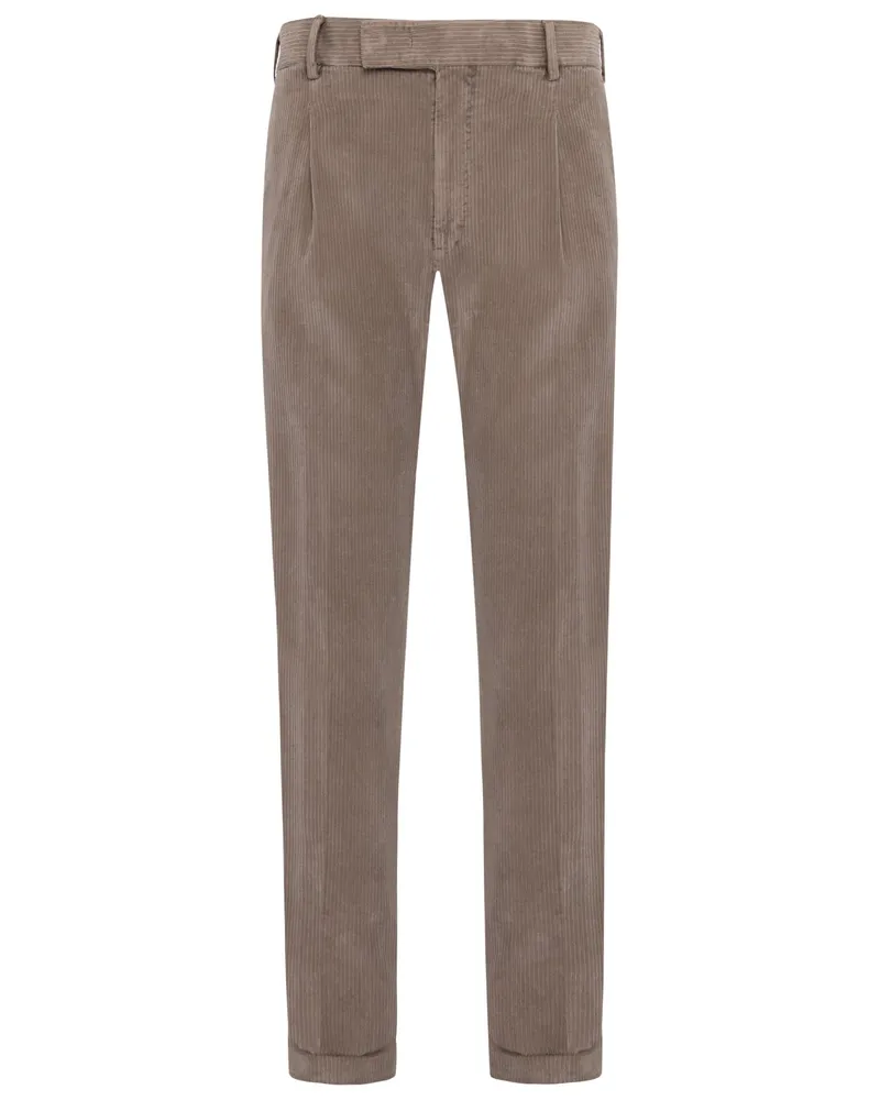 PT TORINO Cordhose mit Bügelfalte, Regular Fit in Beige