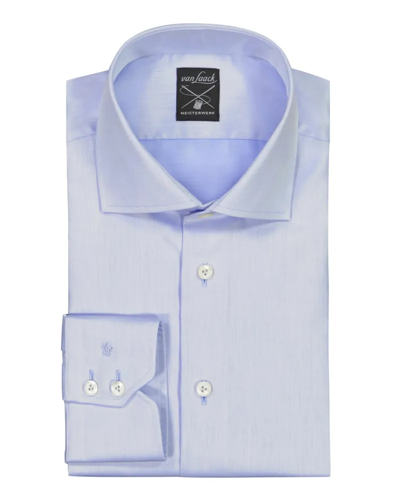 van Laack Hemd in Twill-Qualität, Meisterwerk, Slim Fit in Hellblau