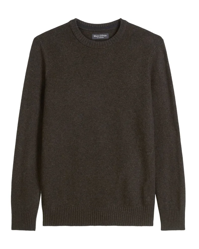 Marc O'Polo Pullover aus gesprenkeltem Tweedgarn, Regular Fit in Braun