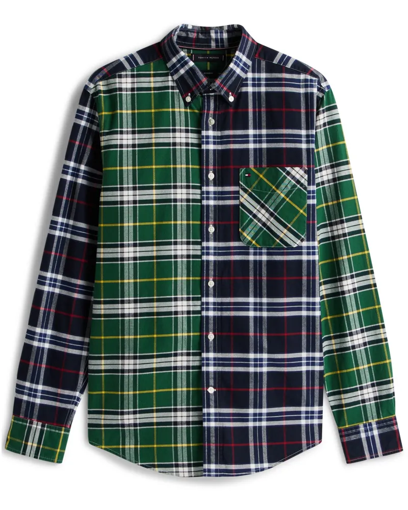 Tommy Hilfiger Oxfordhemd aus Baumwolle mit Karo, Regular Fit in Blau