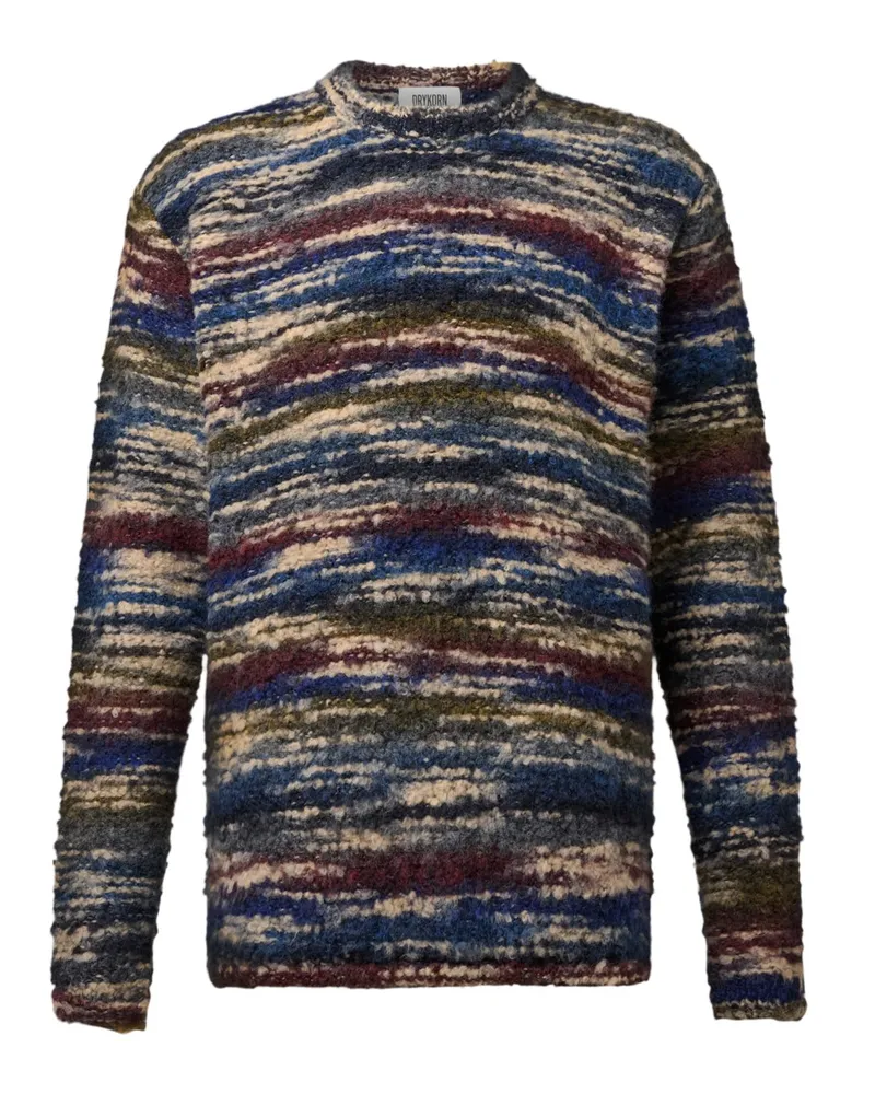 Drykorn Bunt Strukturierter Pullover aus einem Woll-Mix in Multicolor