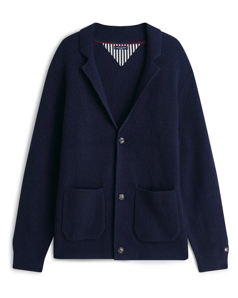 Tommy Hilfiger Leichter Strick-Cardigan aus Baumwolle in Marine