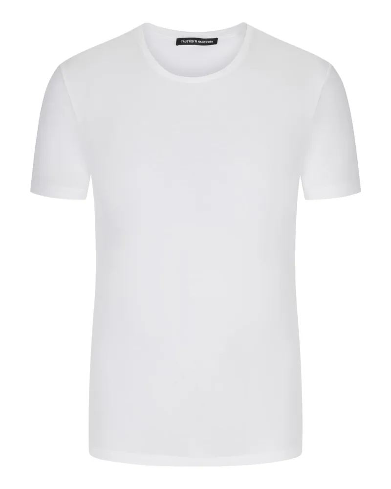 Trusted Handwork T-Shirt aus reiner Baumwolle Weiß
