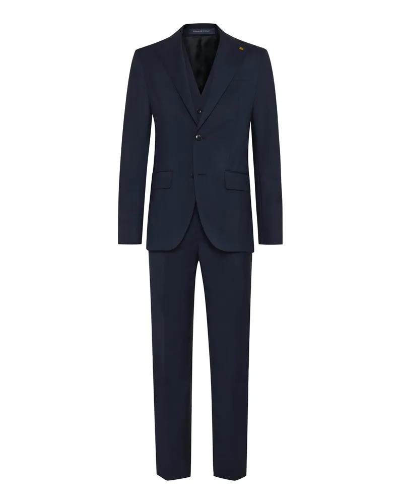 Sartoria Latorre Dreiteiliger Anzug mit Einreiher-Sakko und Weste in Marine