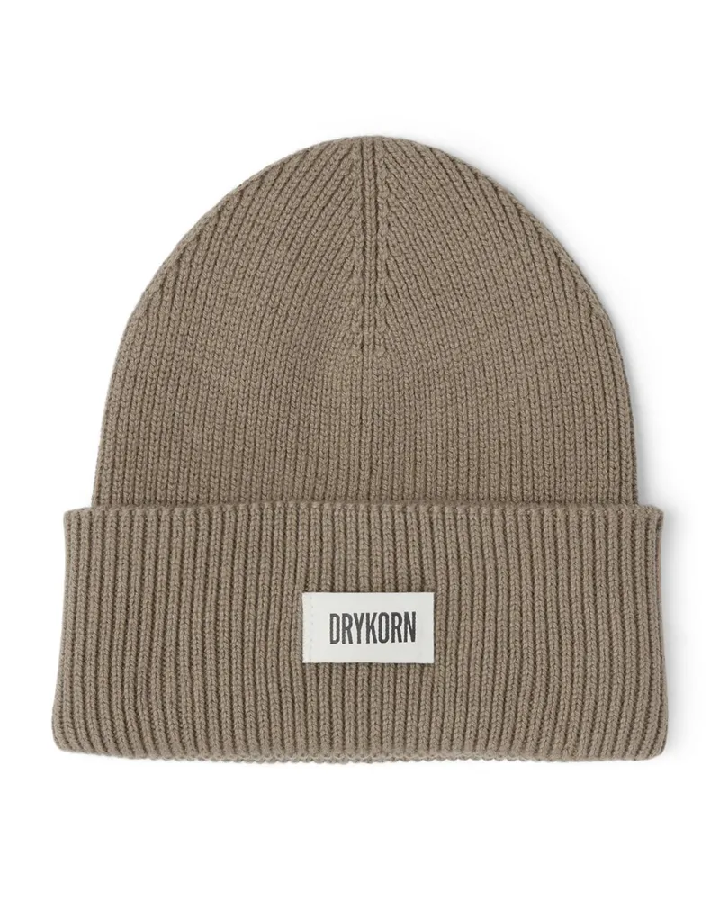 Drykorn Strickmütze aus einem soften Baumwollgemisch in Beige
