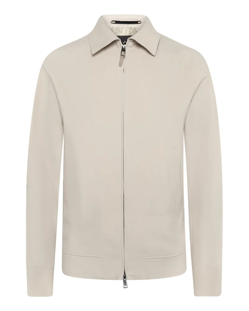 HUGO BOSS Blouson aus Schurwolle mit wasserabweisendem Finish in Beige