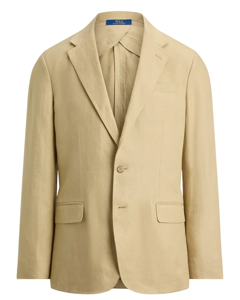Ralph Lauren Ungefüttertes Sakko aus einem leichten Leinen-Mix, Slim Fit in Beige