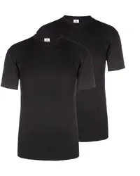 Ragman Doppelpack Rundhals T-Shirt, Classic Fit Schwarz