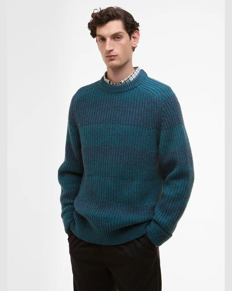 Barbour Paul Smith loves Barbour Strick-Pullover mit Ringelmuster in Blau