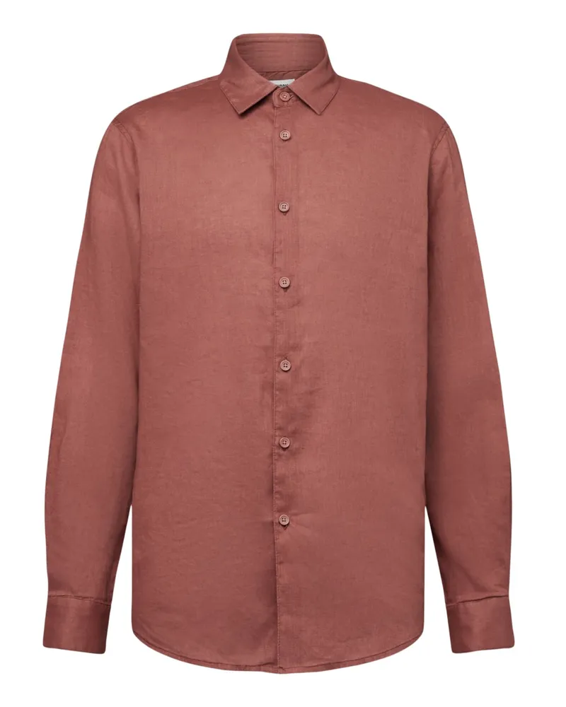 Drykorn Sommerliches Hemd Ramis aus einem Leinenmix, Regular Fit in Rostrot
