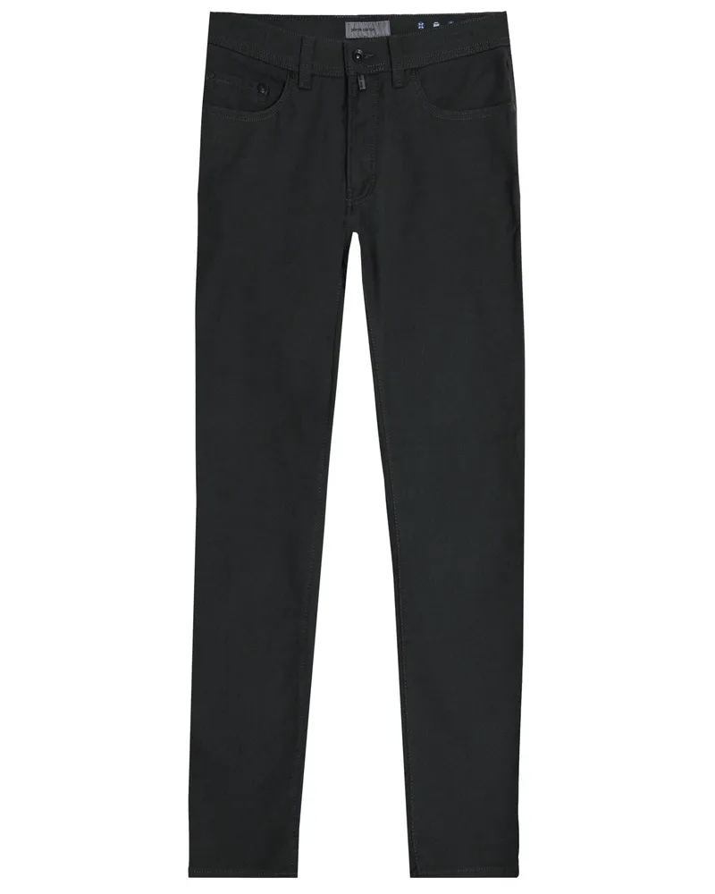 Pierre Cardin 5-Pocket Hose Lyon mit Stretchanteil, Modern Tapered Fit Schwarz