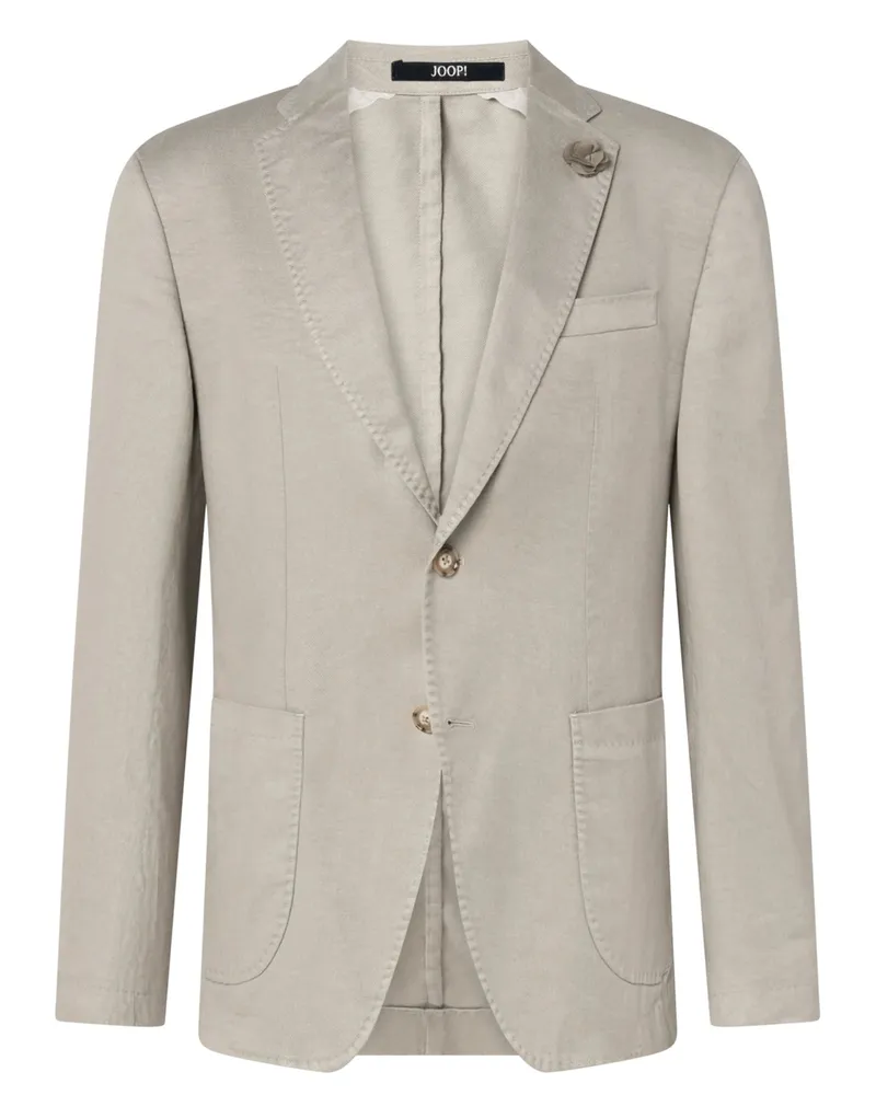 JOOP! Teilgefüttertes Leinensakko mit Baumwolle und Stretch, Slim Fit in Beige