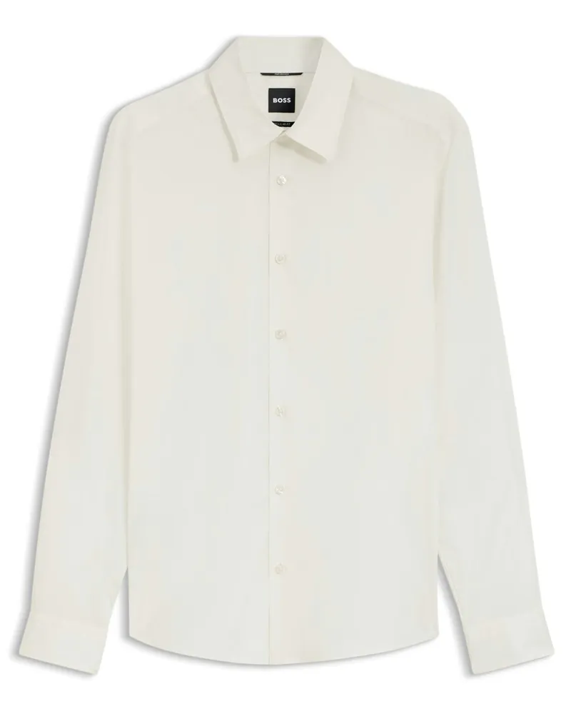 HUGO BOSS Performance-Hemd in Tech-Qualität mit Stretch, Regular Fit in Offwhite