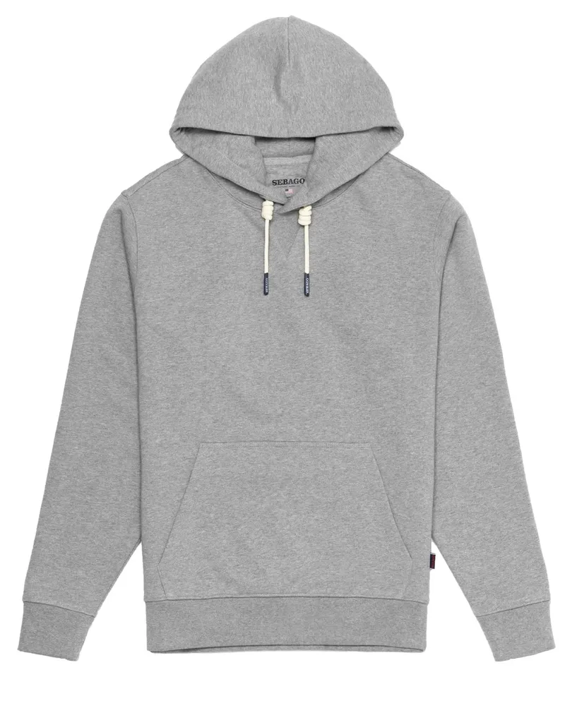 Sebago Unifarbener Hoodie aus Baumwolle in Grau