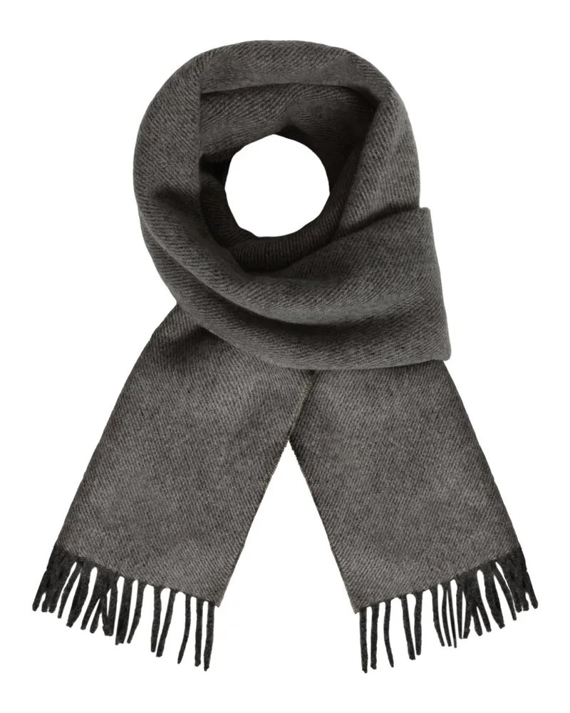 DANTE Fransen-Schal aus Kaschmir in Doubleface-Optik in Braun