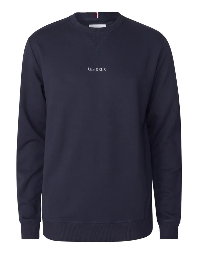 LES DEUX Robustes Sweatshirt mit kleinem Logo-Print in Marine