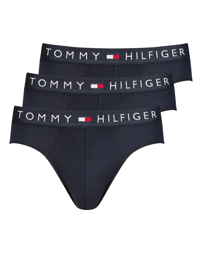 Tommy Hilfiger 3er-Pack Slips mit Label-Bund und Stretchanteil in Marine