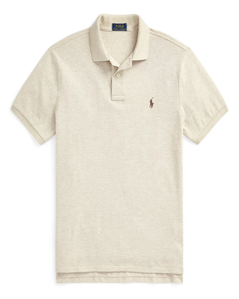 Ralph Lauren Custom Slim Fit Polo, meliert in Beige