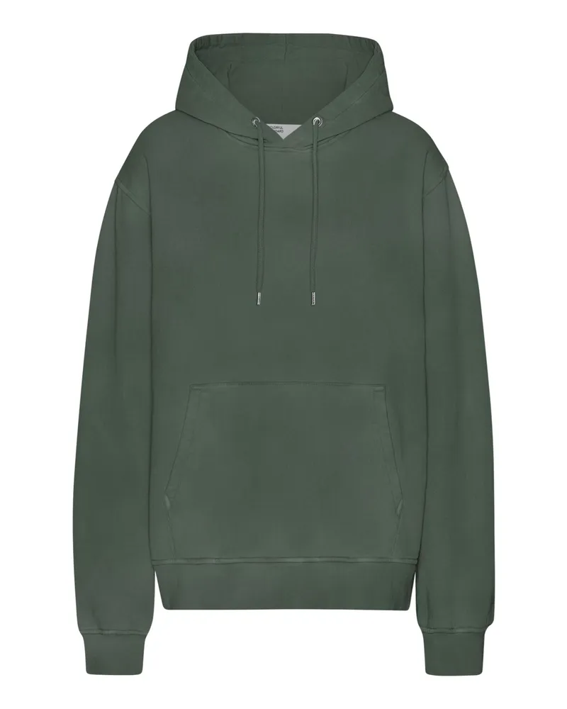 COLORFUL STANDARD Softer Hoodie aus Bio-Baumwolle in Washed-Optik in Oliv