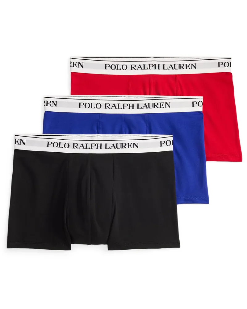 Ralph Lauren 3er Pack Boxer-Tunks aus elastischem Baumwollmix mit Label-Bund in Königsblau
