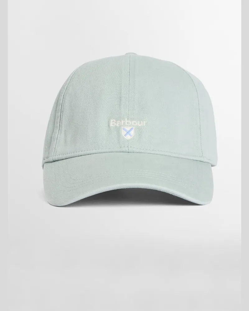 Barbour Cap aus Baumwolle mit Logo-Stickerei in Mint
