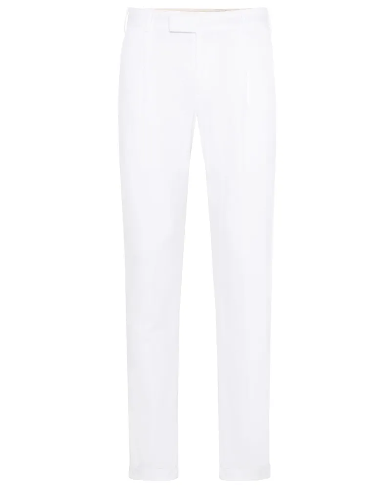 PT TORINO Cordhose mit Bügelfalte, Regular Fit in Weiß