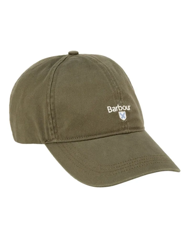 Barbour Cap aus Baumwolle mit Logo-Stickerei in Oliv