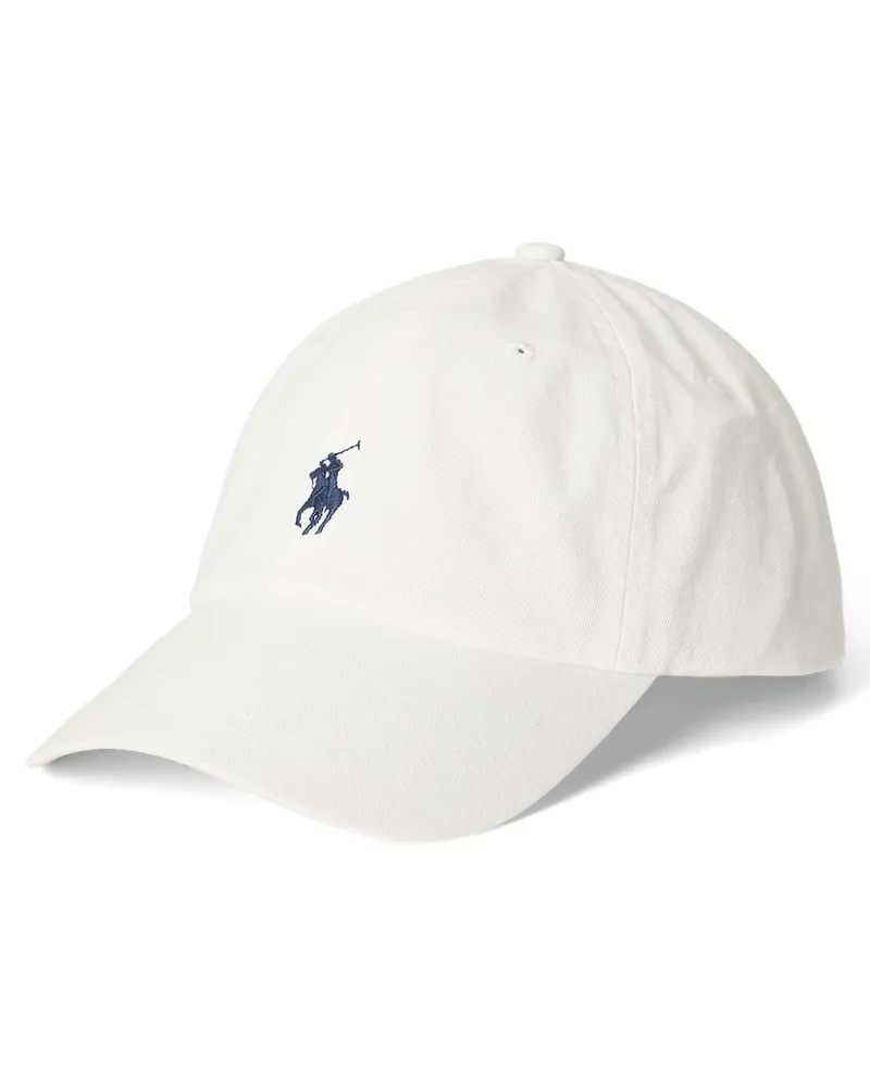 Ralph Lauren Cap aus Baumwolle mit gesticktem Logo-Aufnäher in Offwhite