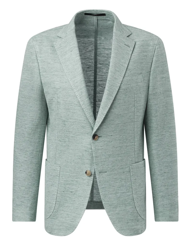windsor. Ungefüttertes Sakko aus Leinen und Baumwolle mit Struktur, Shaped Fit in Hellgrün