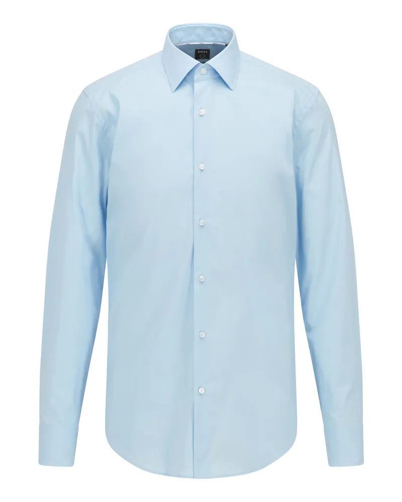 HUGO BOSS Hemd mit Stretchanteil, Slim Fit in Hellblau