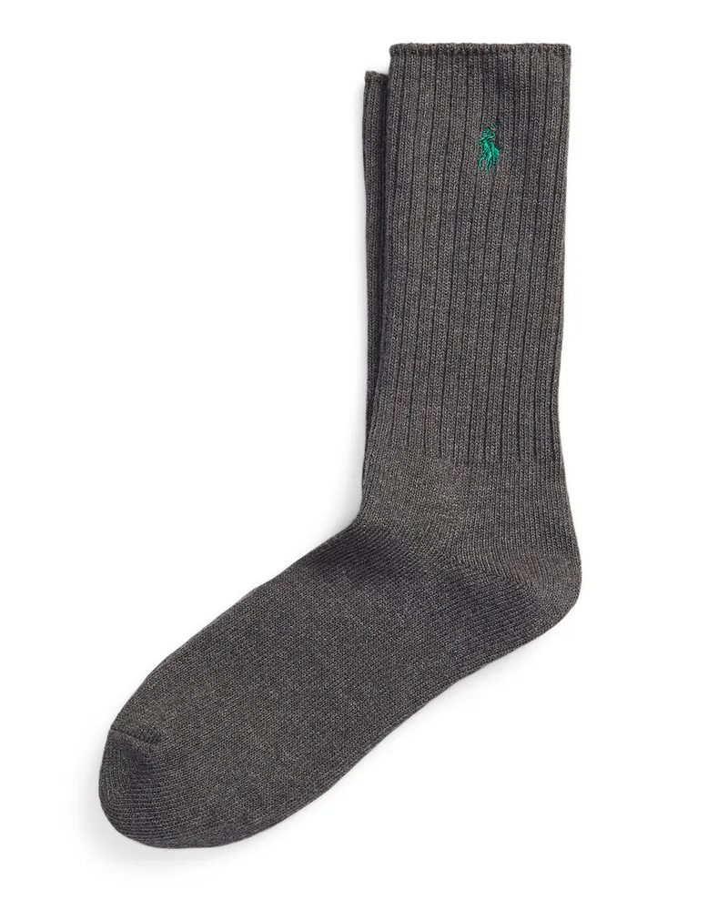 Ralph Lauren Socken aus einem Baumwoll-Rippstrick in Grau