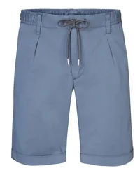 Profuomo Leichte Bermudashorts mit Bundfalte und elastischem Bund Blau