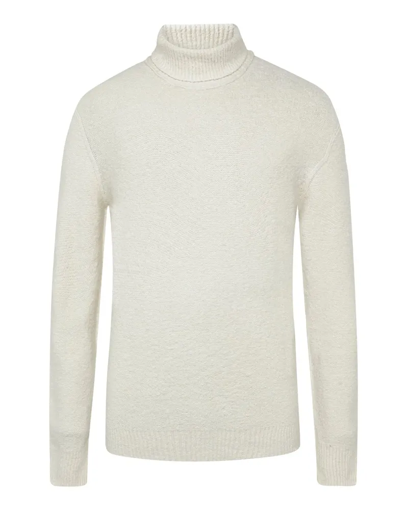 Phil Petter Softer Turtleneck-Pullover in Bouclé-Strick, Regular in Offwhite