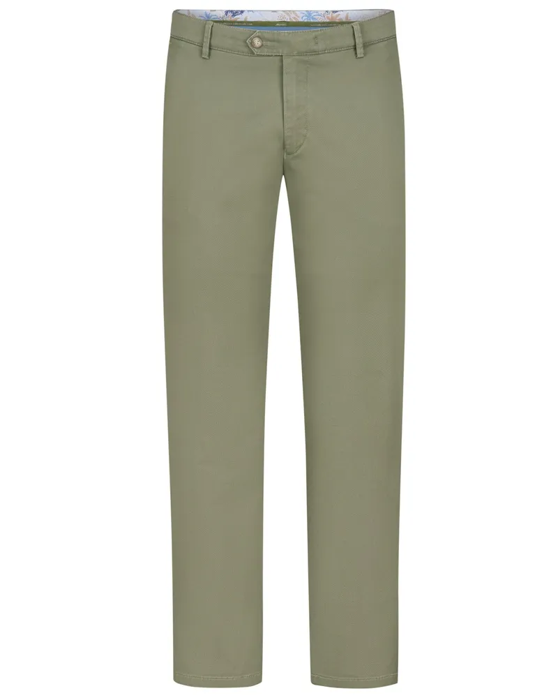 Meyer Hosen Chino mit Stretchanteil, Modern Fit in Oliv