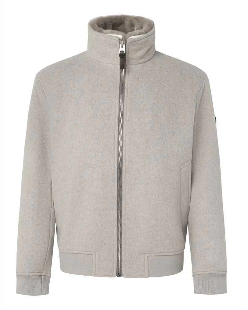 JOOP! Bomberjacke aus einem Woll-Mix mit Kaschmir-Anteil, Regular Fit in Beige