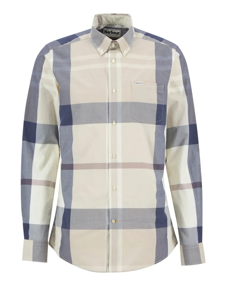 Barbour Leichtes Baumwollhemd mit Tartanmuster, Tailored Fit in Beige