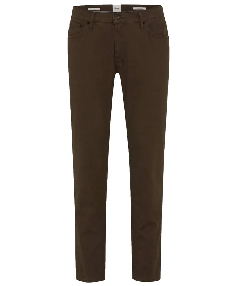 Brax 5-Pocket Hose Chuck im Wool-Look, Modern Fit in Dunkelbraun