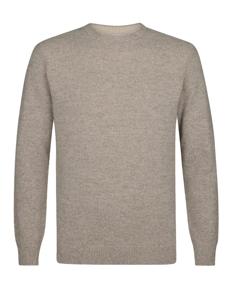 Profuomo Gestrickter Pullover aus zweifarbigen Garn in Beige