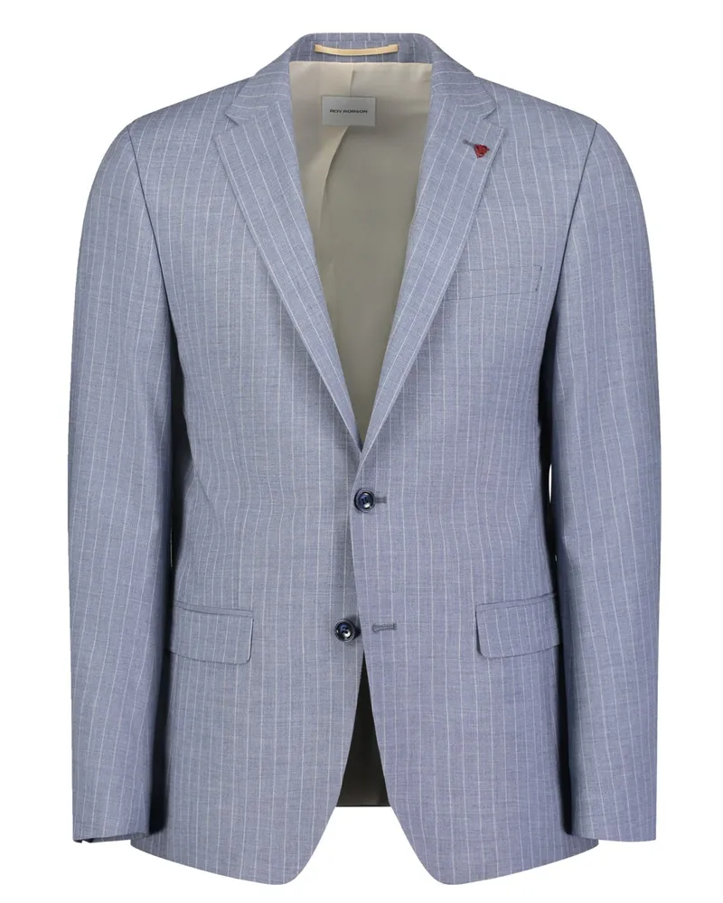 Roy Robson Anzugsakko aus einem Woll-Mix mit Streifen, Slim Fit in Hellblau