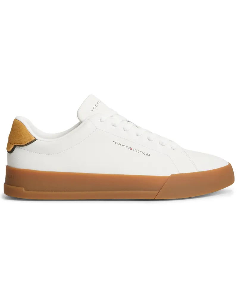 Tommy Hilfiger Low Top Allrounder-Sneaker mit Label-Schriftzug in Offwhite