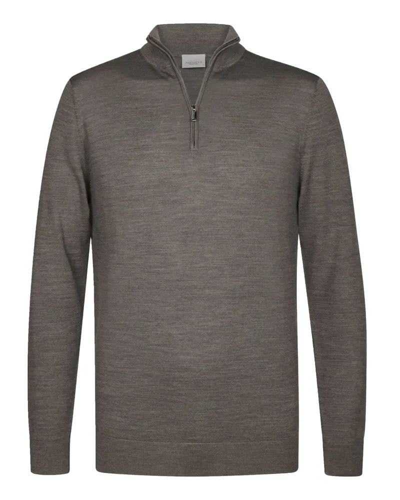 Profuomo Leichter Troyer aus maschinenwaschbarer Merinowolle in Beige